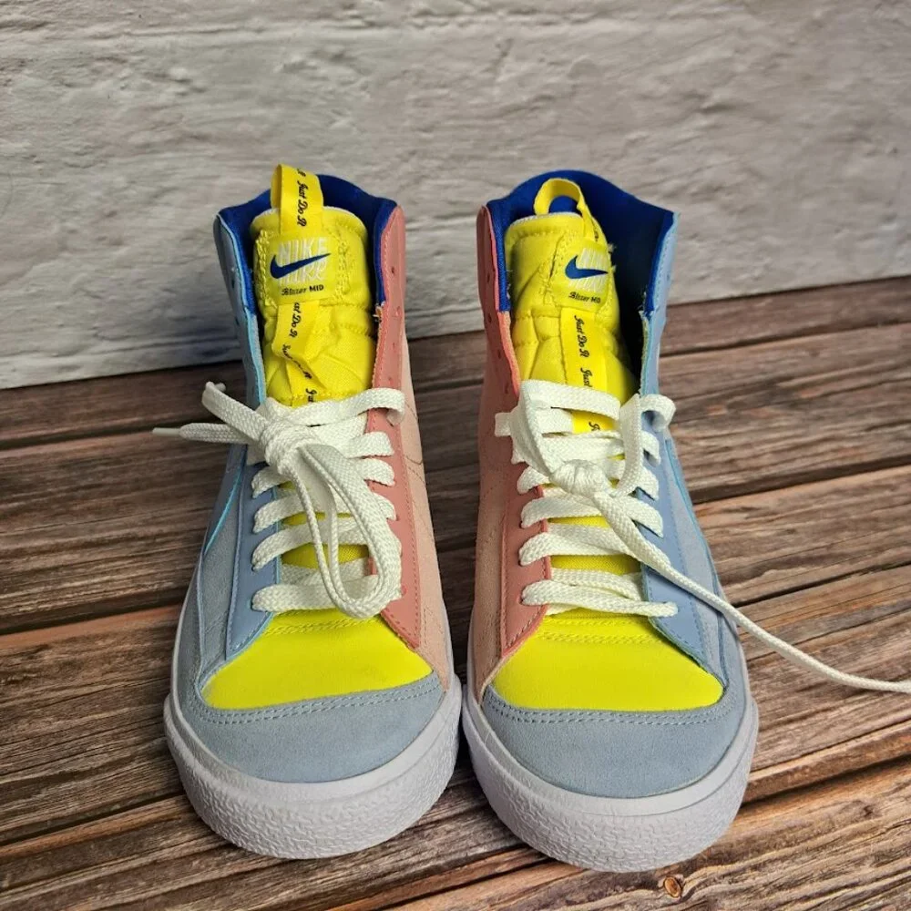 Nike Blazer Mid '77 SE Dance sneaker in Cobalt Bliss/red stardust/optic yellow